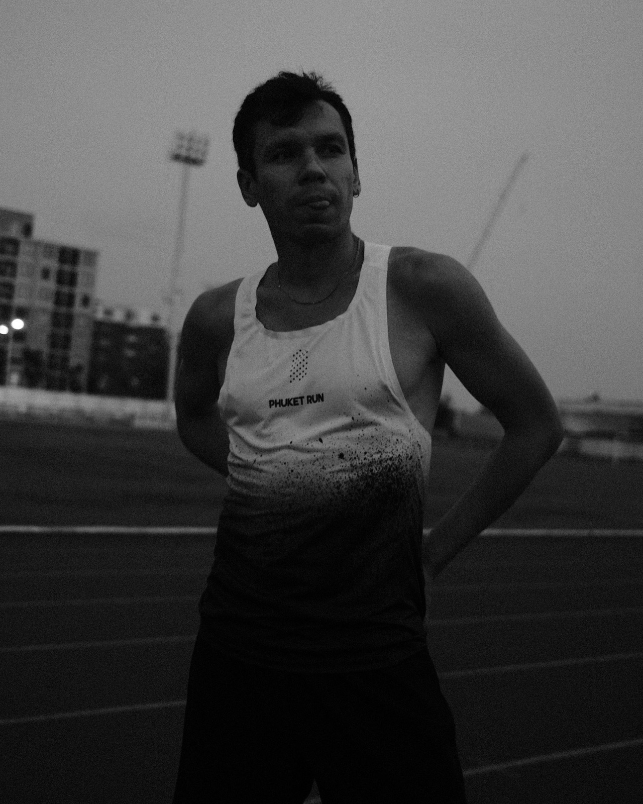 PHUKET RUN technical running singlet with the club logo